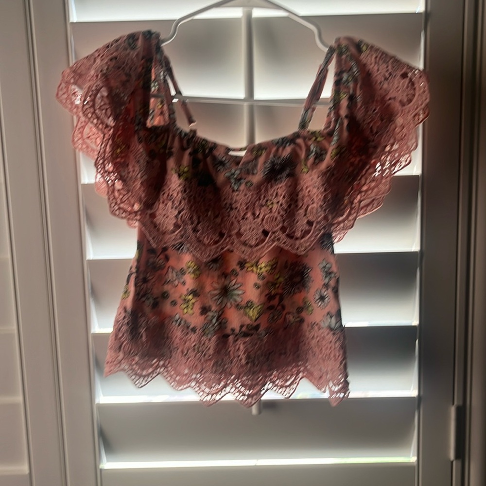 Pink flower shirt